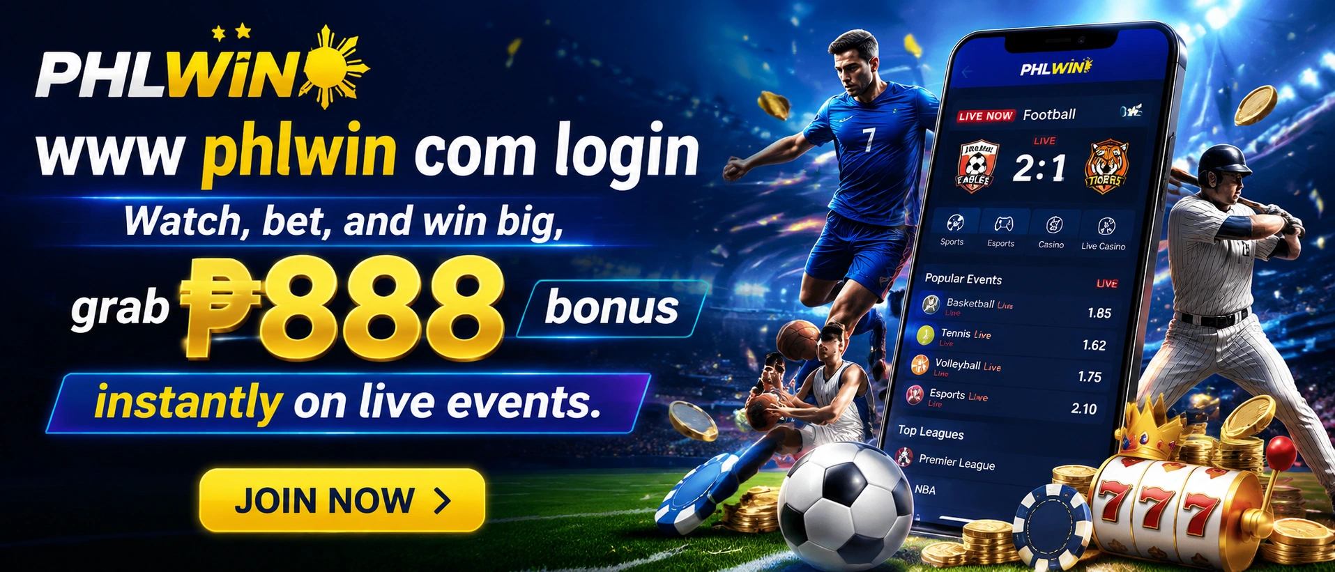 Sports betting hero visual for Filipino players